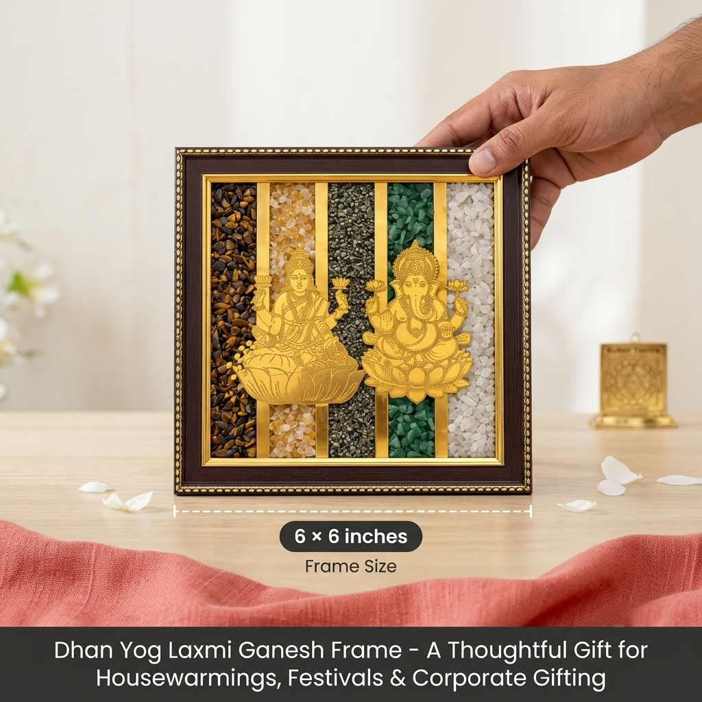 Dhan Yog Laxmi Ganesh Frame - Diwali Special