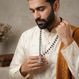 Siddhi Divine Lord Shiva Silver-Capped Karungali Protection Pendant