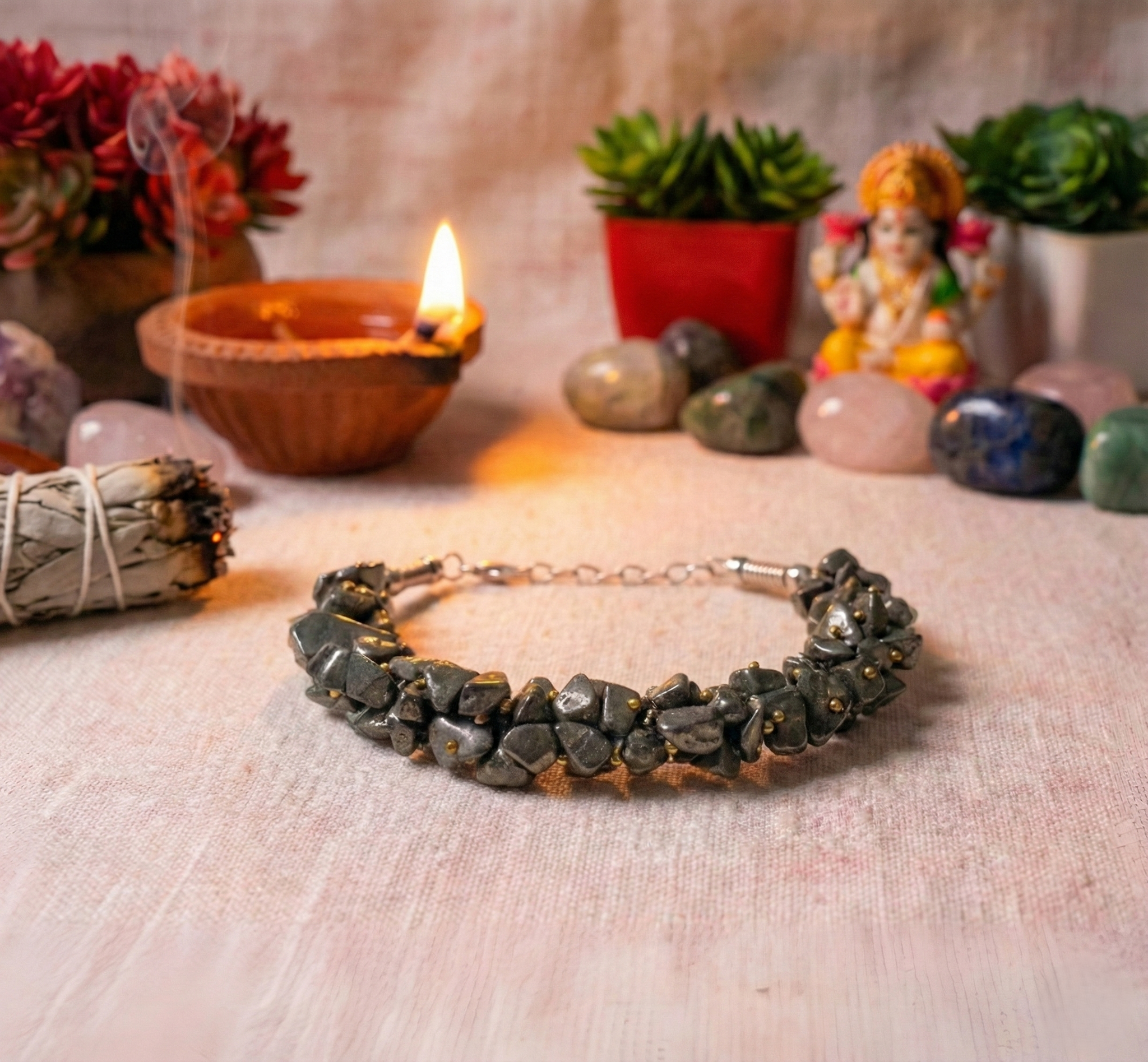 Pyrite Chips Bracelet