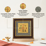 Sampurna Vastu Dosh Nivaran Yantra on Raw Pyrite Frame
