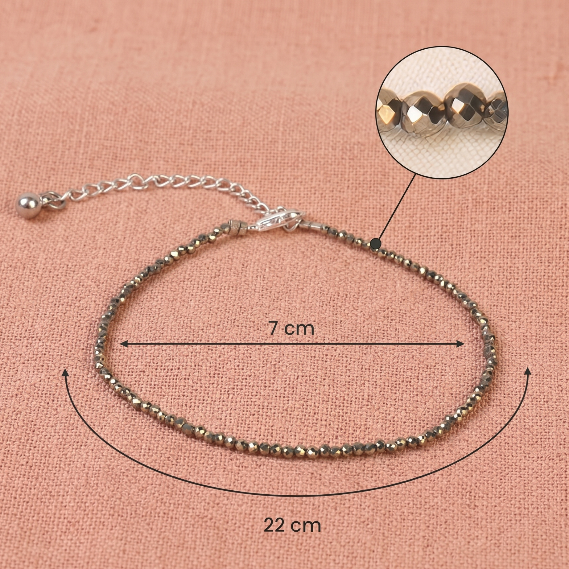 Raw Pyrite Anklet