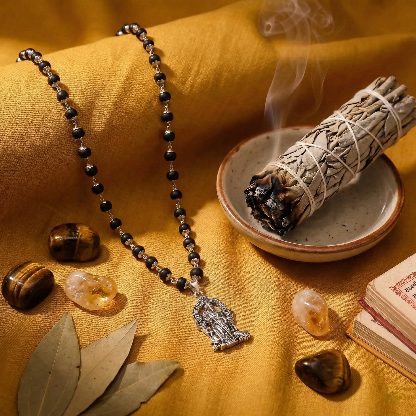 Silver Capped Lord Murugan Sacred Pendant