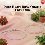 Pure Heart Rose Quartz Love Duo