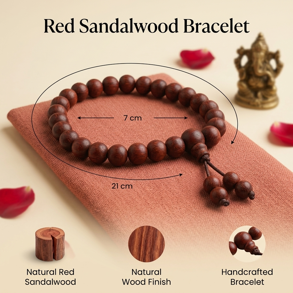 Red Sandle wood Bracelet 8mm
