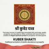 Shri Kuber Yantram on Raw Pyrite Frame