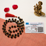 Karungali Silver-Padded Mala