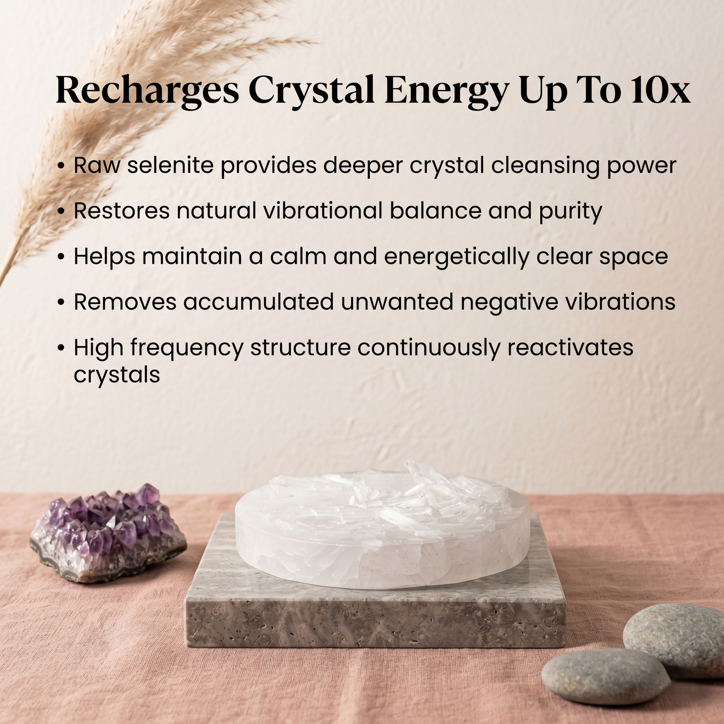 RAW Selenite Plate