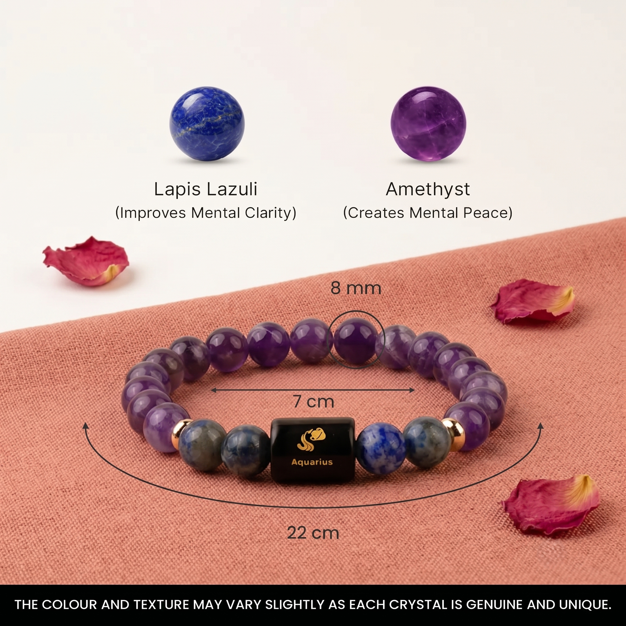 Aquarius ♒ (कुंभ राशि) Zodiac Bracelet