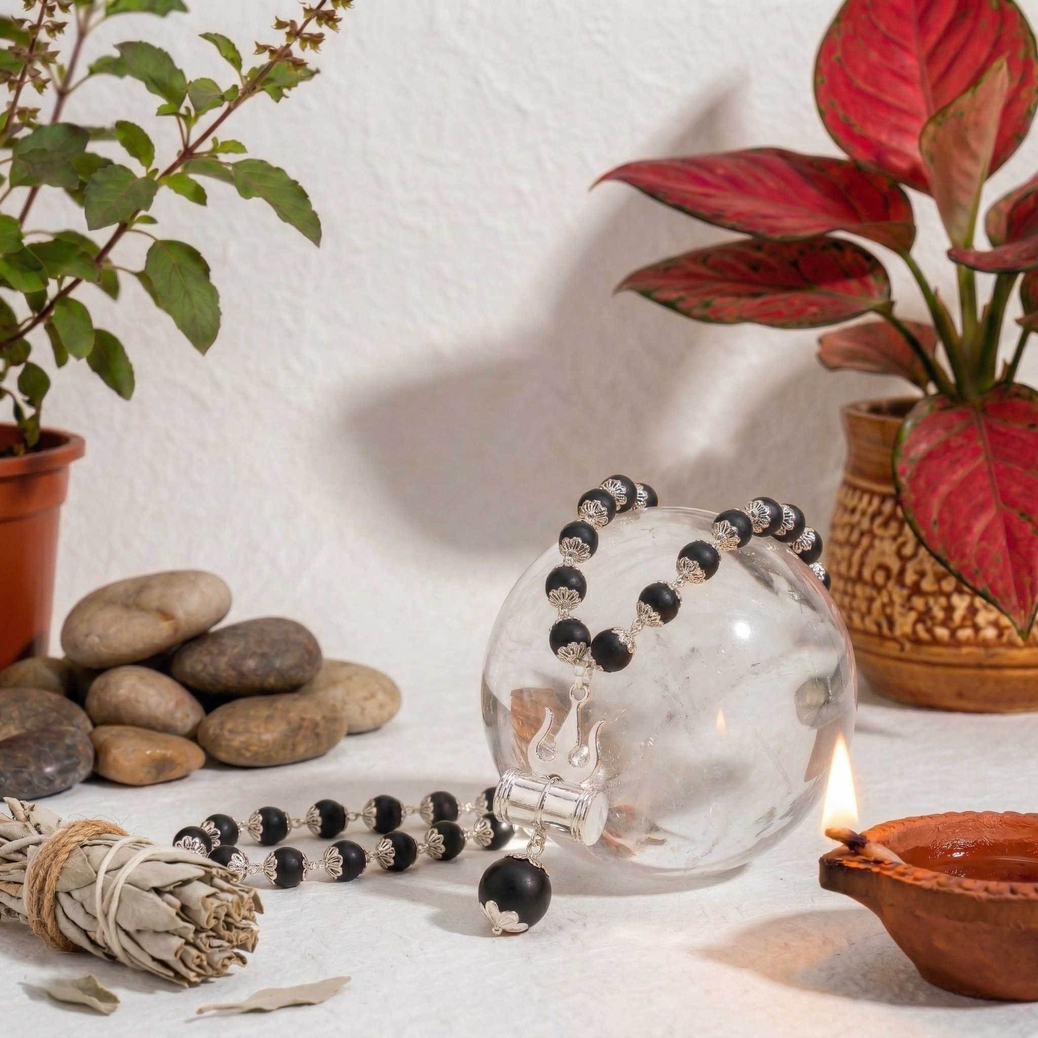 Siddhi Divine OM Trishool Damroo Karungali Mala