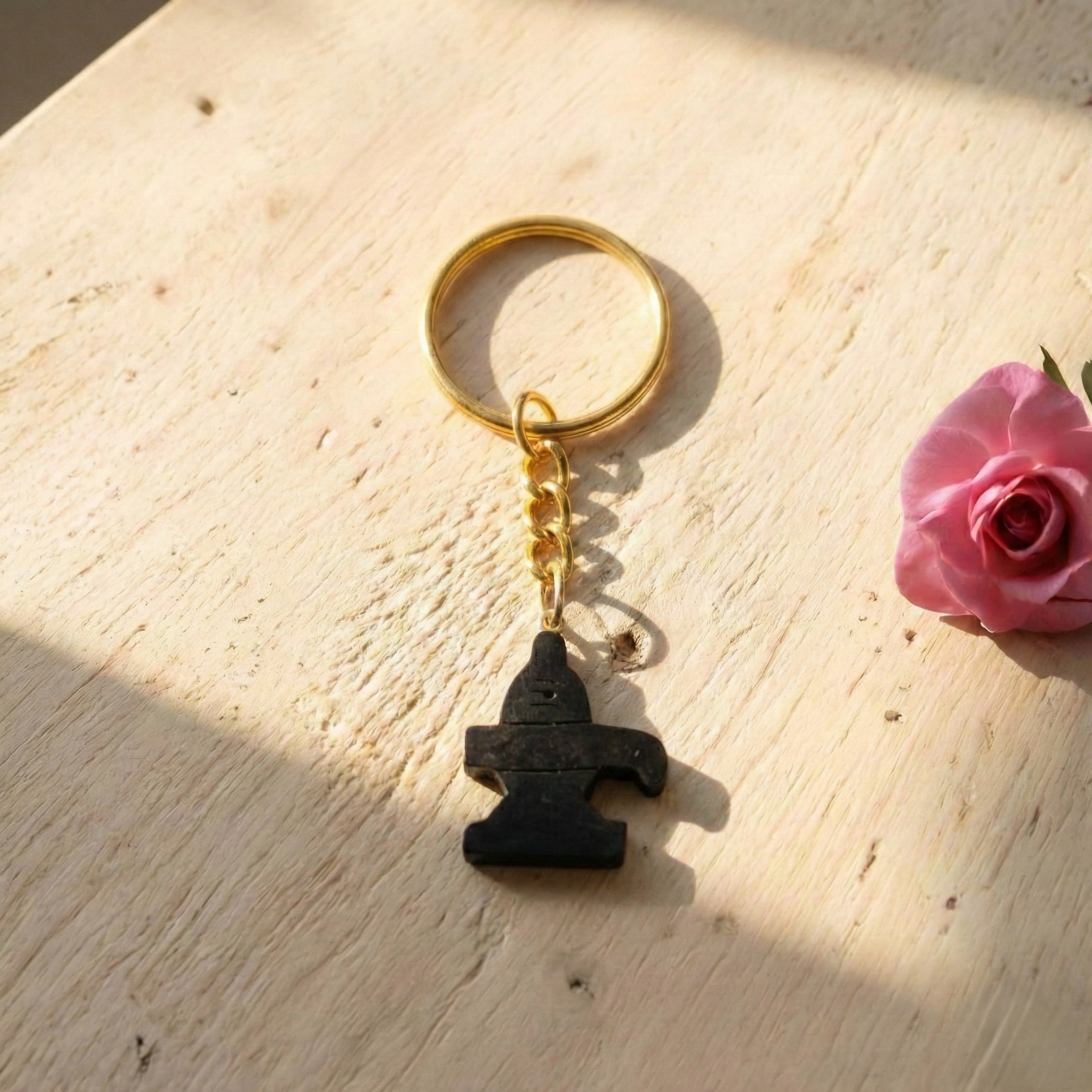 Karungali Shivling Black Ebony Sacred Keychain