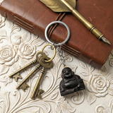 Karungali Laughing Buddha Black Ebony Prosperity Keychain