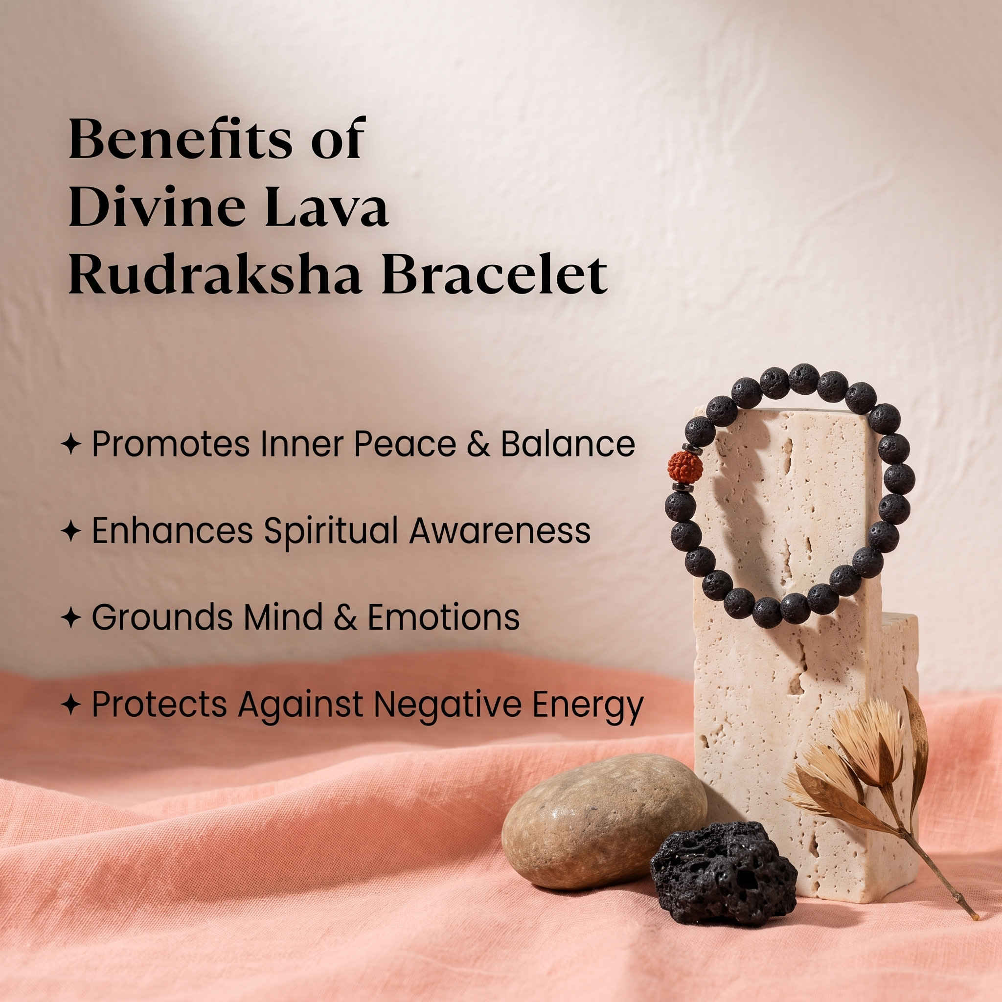 Divine Lava Rudraksha Bracelet
