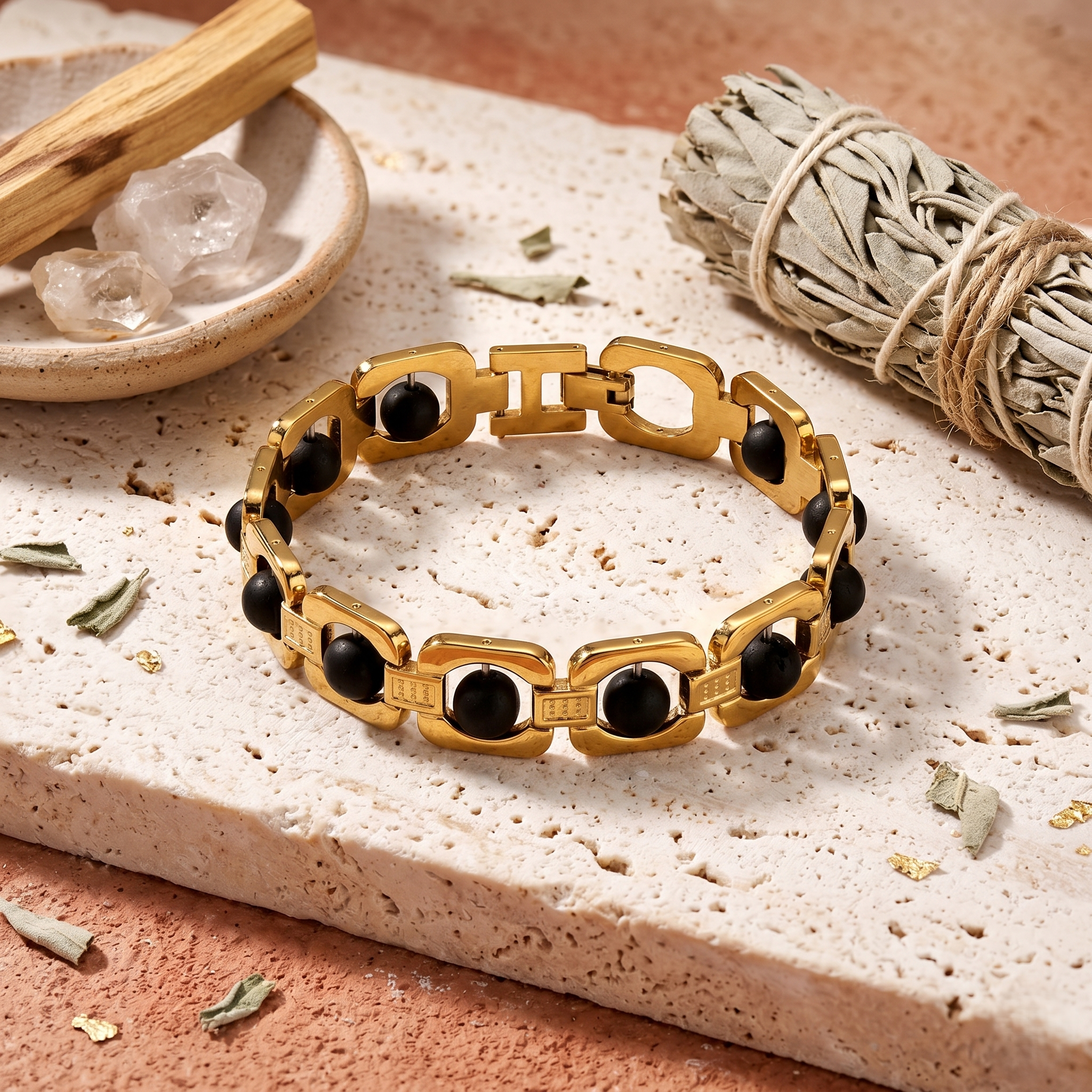 Karungali Metal Chain Bracelet