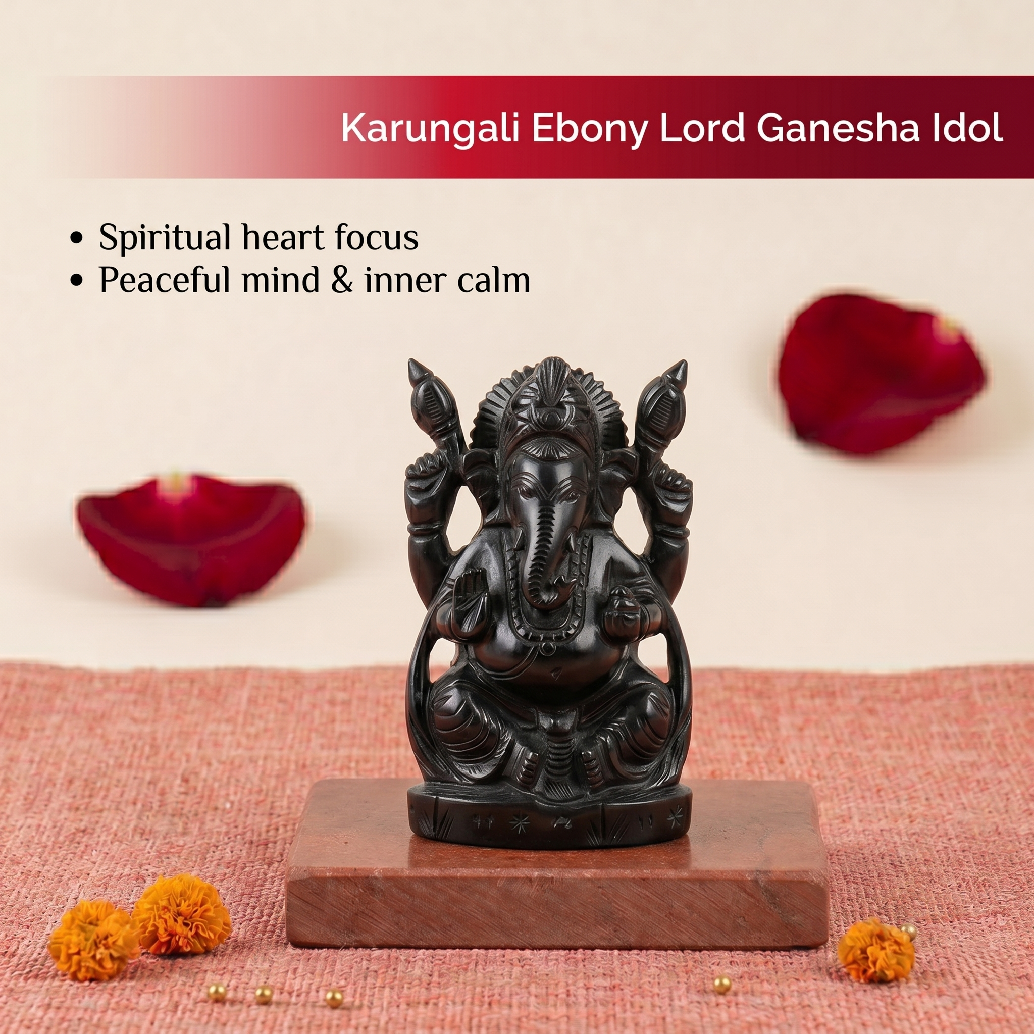 Karungali Ebony Lord Ganesha Idol