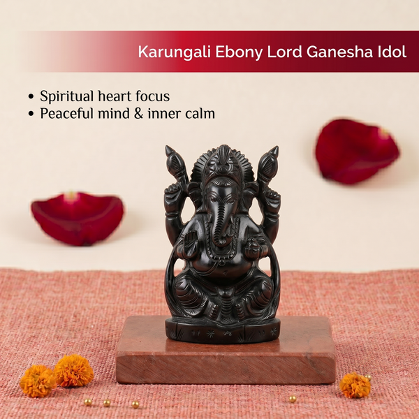 Karungali Ebony Lord Ganesha Idol