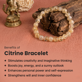 Citrine Bracelet for women (7mm)