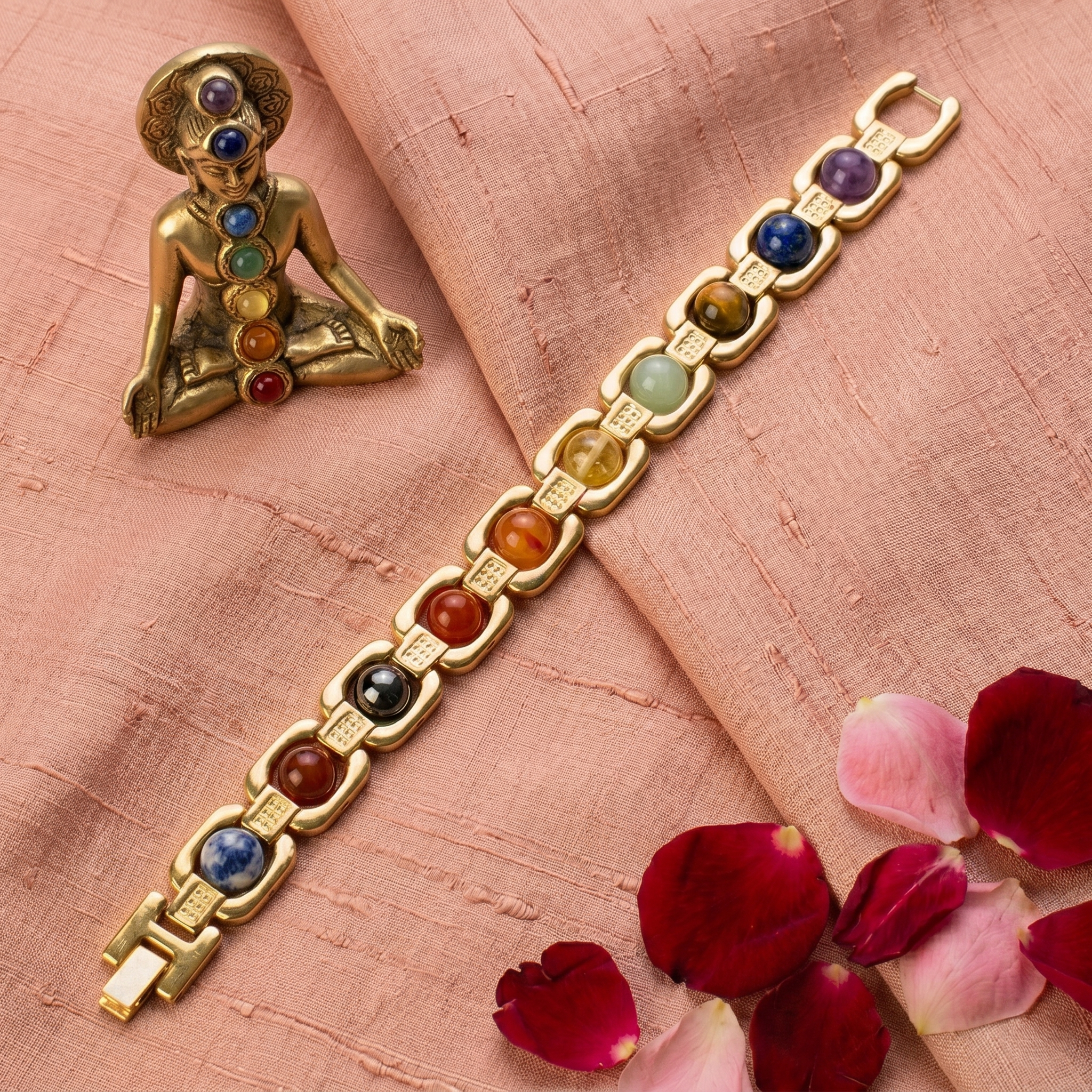 7 Chakra Metal Chain Bracelet