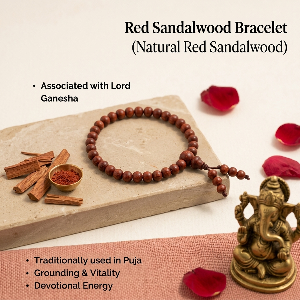 Red Sandle wood Bracelet 8mm