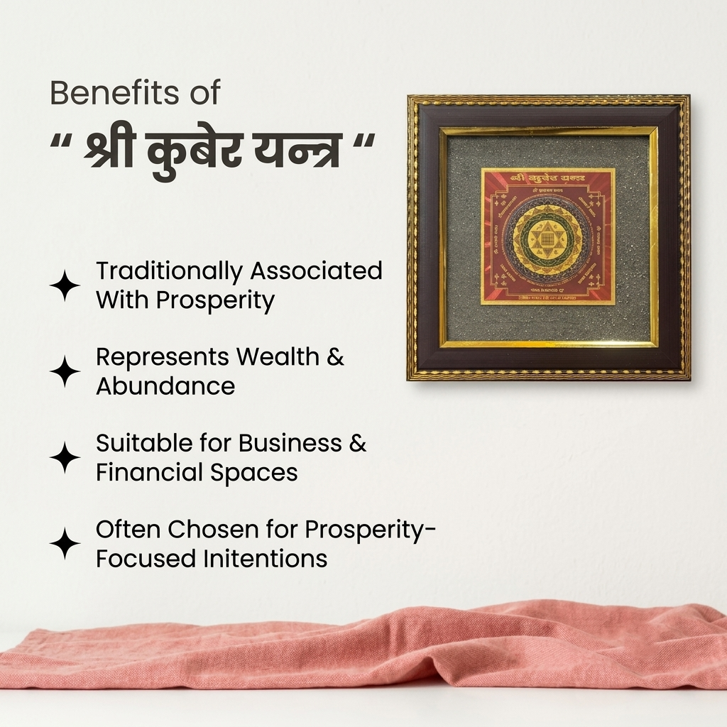 Shri Kuber Yantram on Raw Pyrite Frame