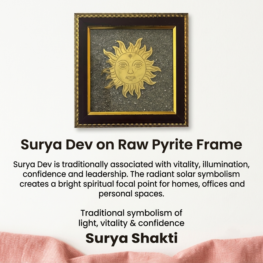 Surya Dev on Raw Pyrite Frame