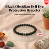 Black Obsidian Evil Eye Protection Bracelet Set