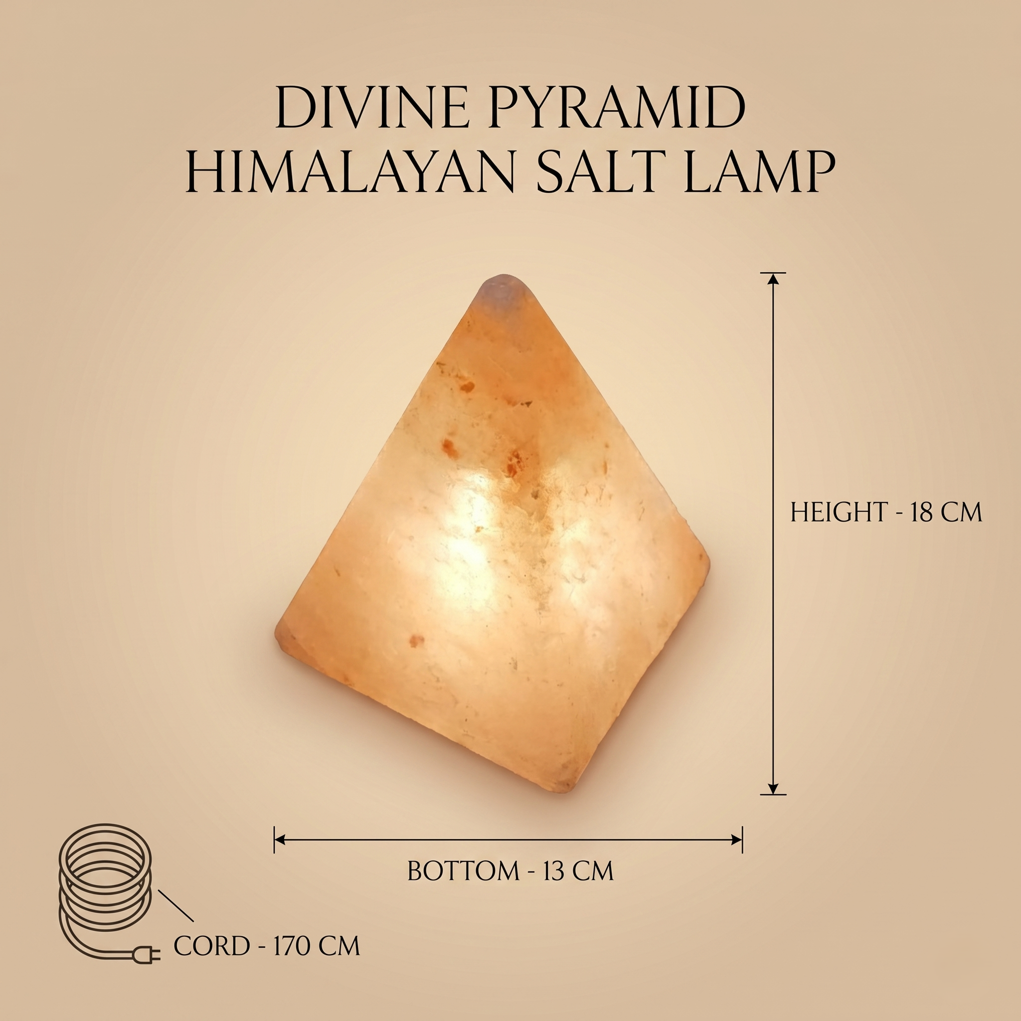 Divine Pyramid HIMALAYAN Salt Lamp