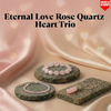 Eternal Love Rose Quartz Heart Trio