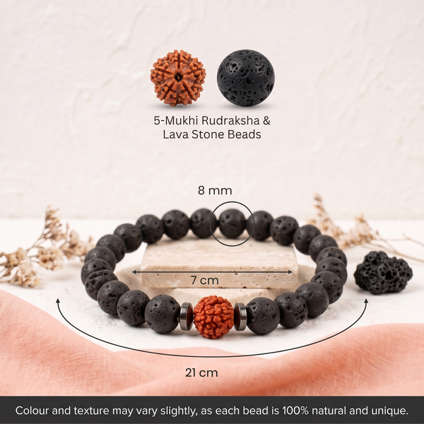 Divine Lava Rudraksha Bracelet