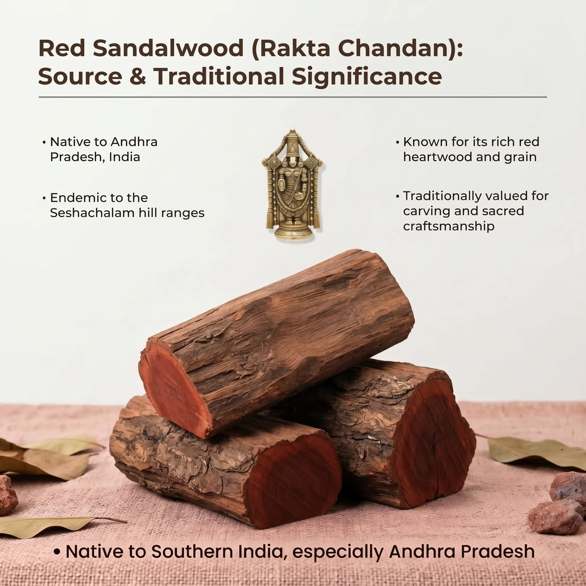 Red Sandalwood Jaap Mala - 108+1 Beads
