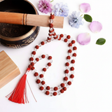 Rudraksha & Clear Quartz Mala