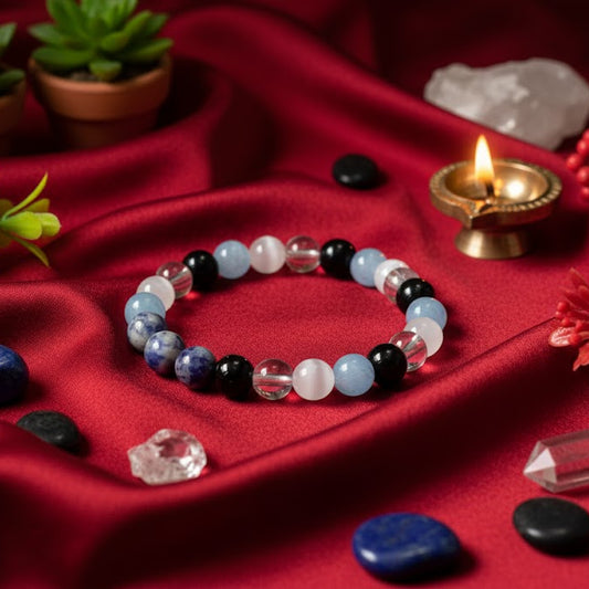 Aquarius Rashi Bracelet | Innovation, Clarity & Positive Energy | Siddhi Divine