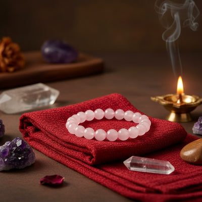 Rose Quartz + Hematite Bracelet Combo