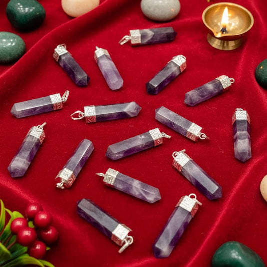 💜 Spiritual Calmness Amethyst Pencil Pendant