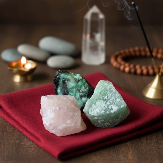 Heart Chakra Stone Set – Love, Healing & Emotional Balance Crystals