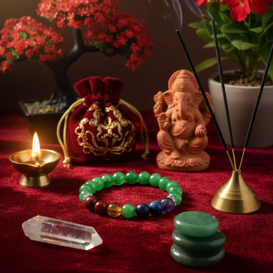 Seven Chakra with Green Aventurine Bracelet – Balance, Healing & Prosperity Crystal