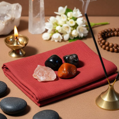 Root Chakra Stone Set – Grounding Crystals for Strength, Stability & Security