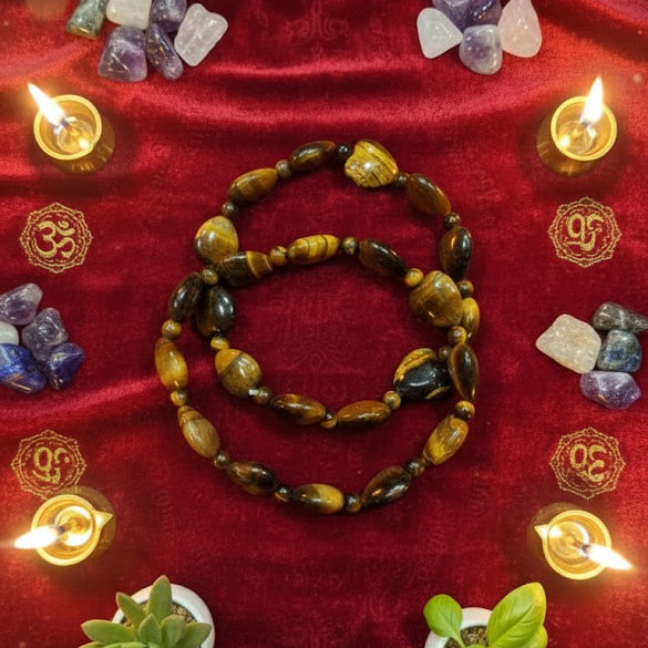 Tiger Eye Heart Strength & Protection Bracelet