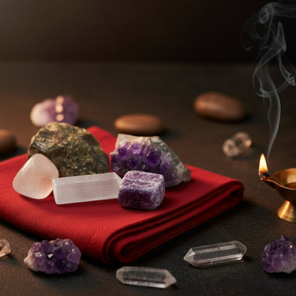 Crown Chakra Stone Set – Spiritual Connection & Enlightenment Crystals