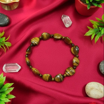 Tiger Eye Heart Strength & Protection Bracelet