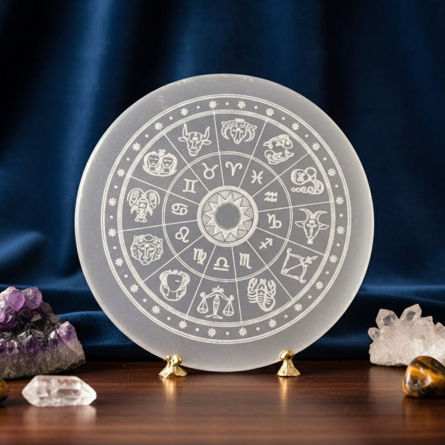 Selenite Plate - Engraved Charging Plate