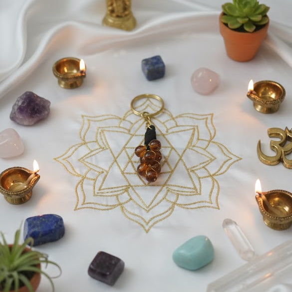 💛 Citrine Wealth Success Crystal Keychain