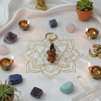 💛 Citrine Wealth Success Crystal Keychain