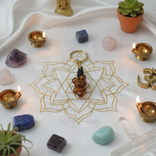 💛 Citrine Wealth Success Crystal Keychain