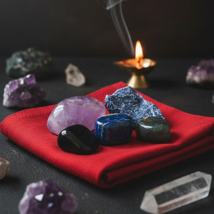 Third Eye Chakra Stone Set – Intuition, Clarity & Spiritual Awareness Crystals