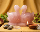 Rose Quartz Mandarin Ducks for Love & Relationship Harmony