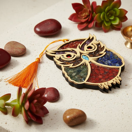 🦉7 Chakra Owl Wall Hanging – Vastu Evil Eye