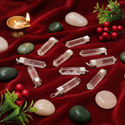 🤍 Energy Clarity Clear Quartz Pencil Pendant