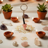 ❤️ Rose Quartz Love Harmony Crystal Keychain