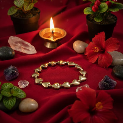 Golden Pyrite Heart Wealth & Confidence Bracelet