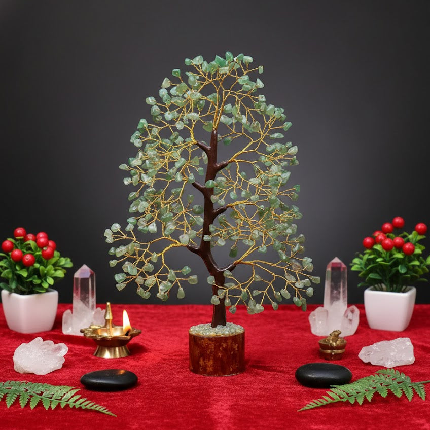 💚 Green Aventurine – Luck, Growth & Opportunity Crystal Tree